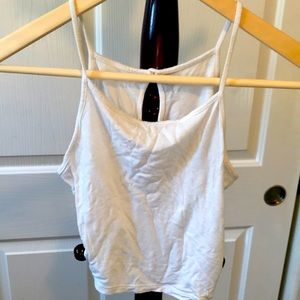 Size small white crop top tank